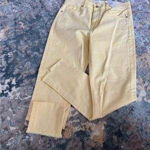 NWT LOFT Women's Straight Leg Jeans in Soft Yellow
